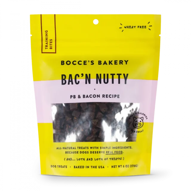 Bocce's Bakery Every Day Bac'n Nutty Training Bites Dog Treats